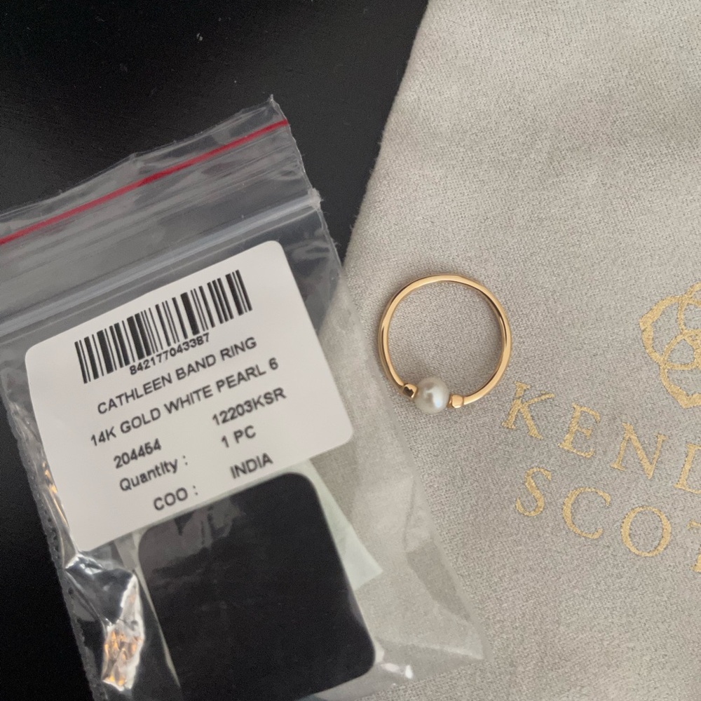 Kendra Scott Cathleen Gold and Pearl Ring